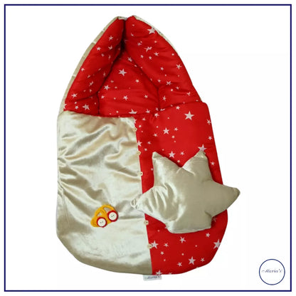 Velvet Carry Nest With Satin & Carry Crib Motive