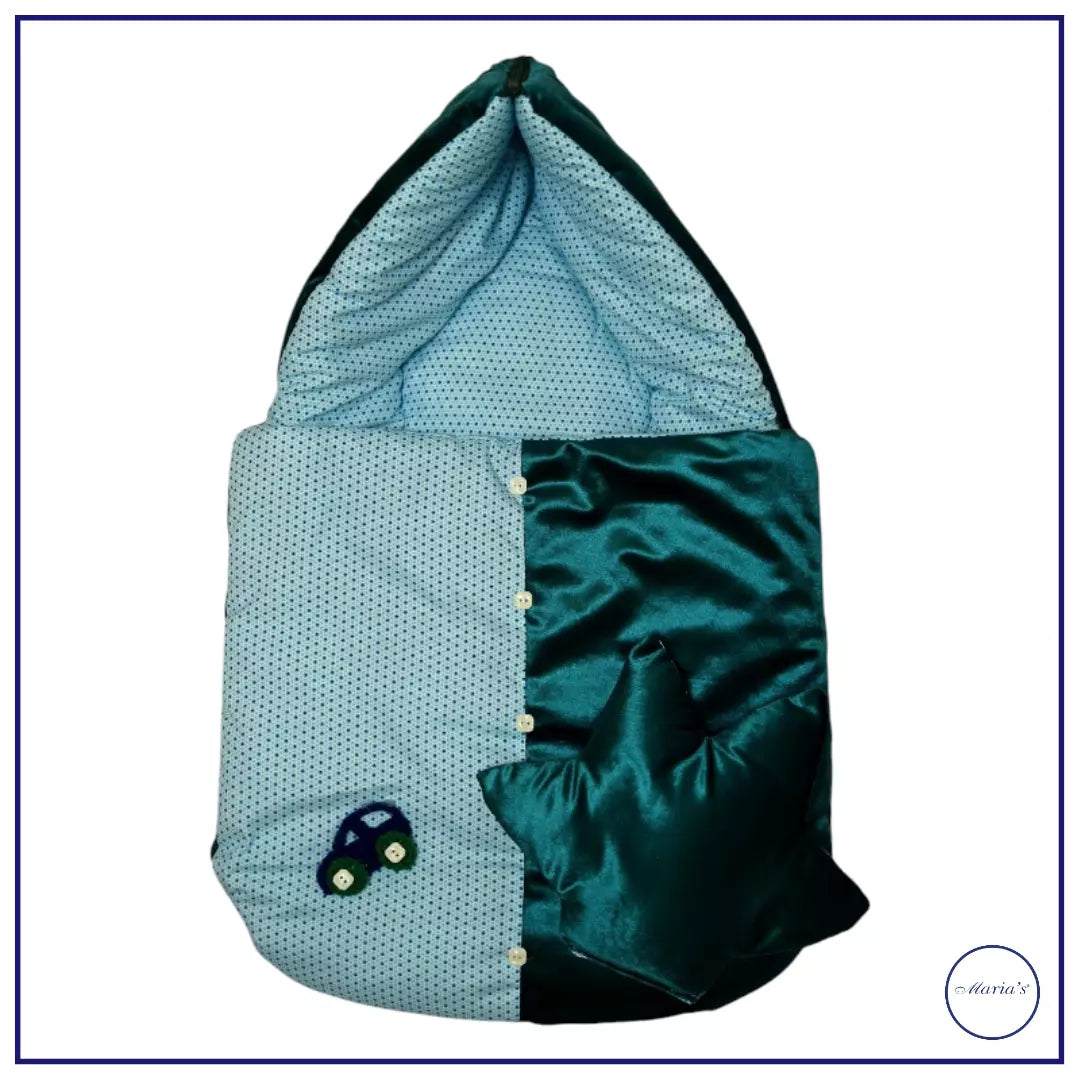 Velvet Carry Nest With Satin & Carry Crib Motive