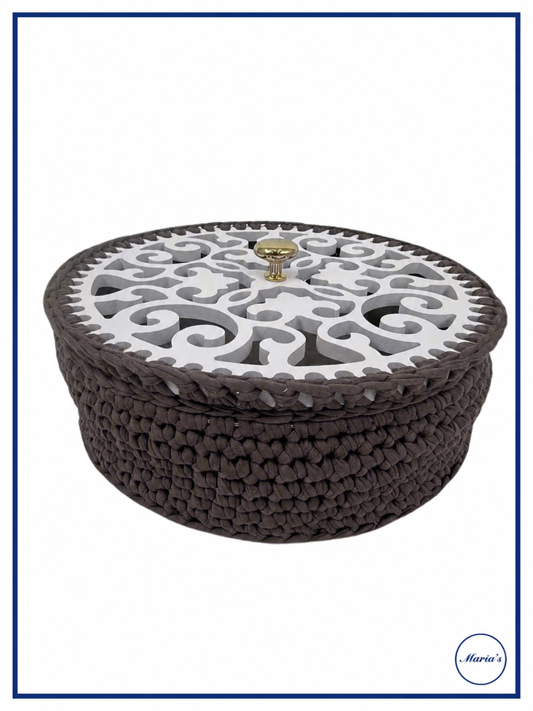 Premium Hand-Woven Roti Basket with Decorative Lid | Bread Basket for Dining Table