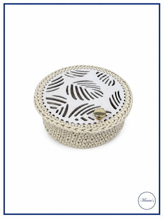 Premium Hand-Woven Roti Basket with Decorative Lid | Bread Basket for Dining Table