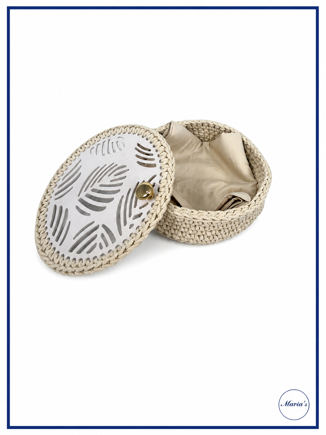 Premium Hand-Woven Roti Basket with Decorative Lid | Bread Basket for Dining Table