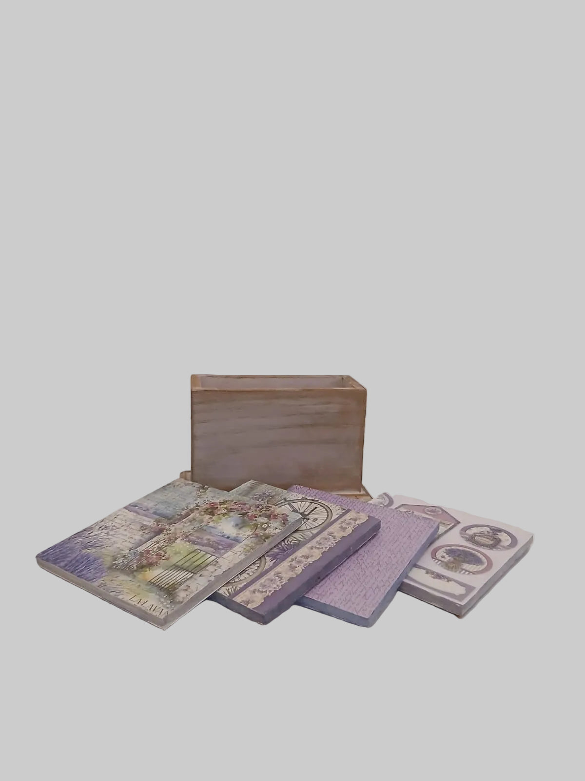 Handcrafted Wooden Ply Coasters With Decoupage & Hand Painted Box